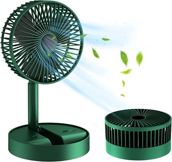 Rechargeable telescopic foldable fan