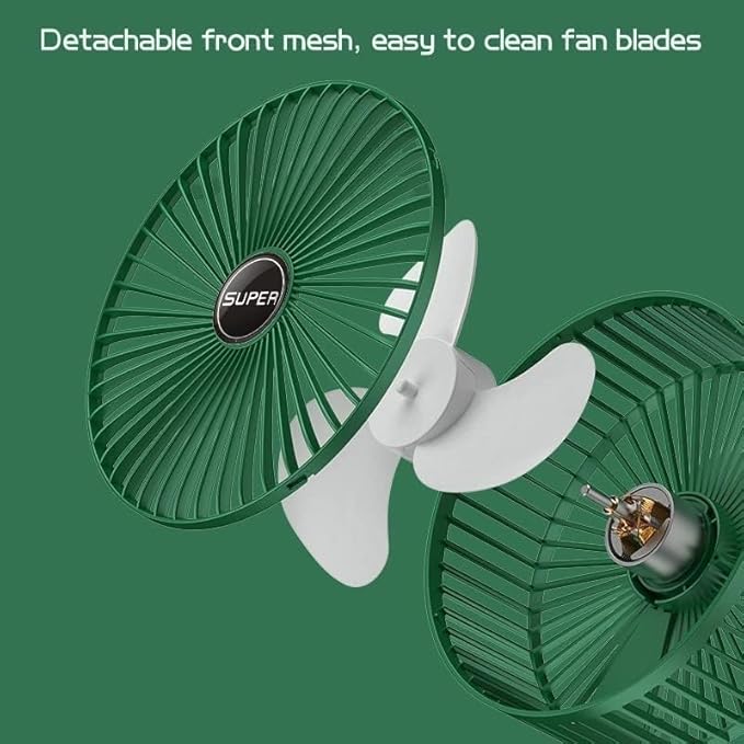 Rechargeable telescopic foldable fan