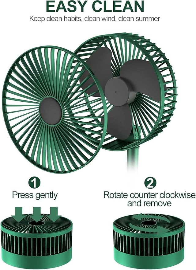 Rechargeable telescopic foldable fan