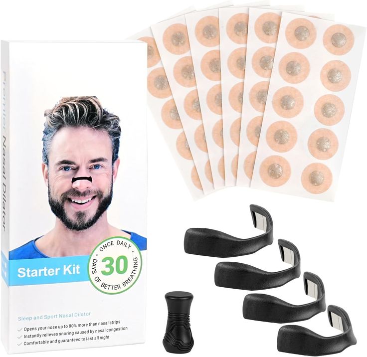 Magnetic nasal strips anti snoring nose clips skin safe starter 15 kit